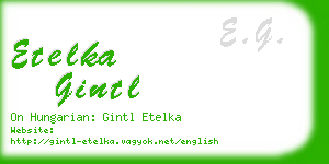 etelka gintl business card